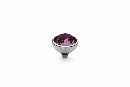 Qudo Silver Topper Bottone 10mm - Amethyst